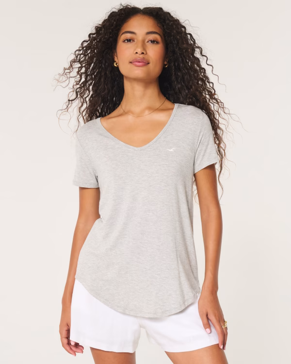 Hollister Easy V-Neck Icon T-Shirt - Image 2